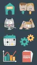 Sets d'icones pour l'application web Planimalin