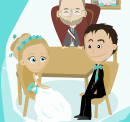 Illustration pour faire-part de mariage